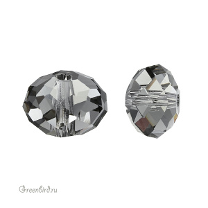 Swarovski 5040 Бусина Бриолетт 8х5 мм, черный алмаз (#215), 1 шт.