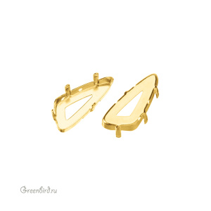 4790 Оправа для ювелирного кристалла Wing FS 23х10 мм, золото