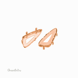 4790 Оправа для ювелирного кристалла Wing FS 18х7,5 мм, томпак