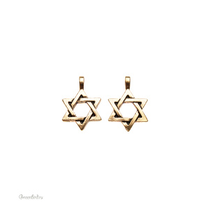 Подвеска "Звезда Давида", ант. золото, 1 шт. (#TC-2227)