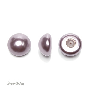 Swarovski 5817 Жемчуг полупросверленный кабошон 16 мм, розовато-лиловый (#160), 1 шт.