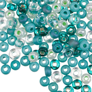 Бисер чешский PRECIOSA Czech круглый 6/0, микс Seafoam Mega (#19277), 10 г