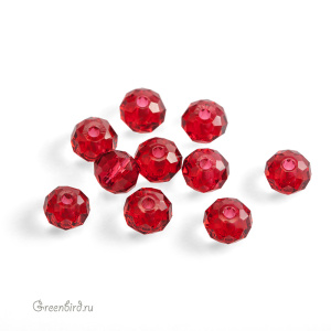 Swarovski 5040 Бусина Бриолетт 4х3 мм, алый (#276), 1 шт.