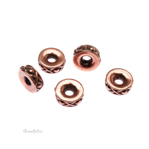 Бусина LH "Легенда" 3 мм, ант. медь, 1 шт. (#TC-5686)