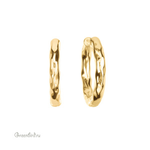 Швензы-кольца "Конго - фольга" 18 мм, золото, пара (#SV1701-2307G)