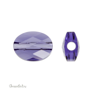 Swarovski 5051 Бусина Мини Овал 8х6 мм, танзанит (#539), 1 шт.