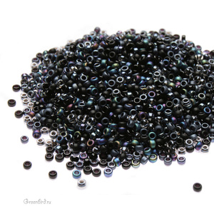 Бисер японский круглый MIYUKI Round 15/0, микс Black Medely (#MIX46), 10 г