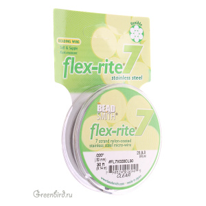 Тросик Flex-Rite 7 – 0,5 мм, прозрачный #FL7X(020CL)30 Тросик Flex-Rite 7 – 0,5 мм, прозрачный #FL7X(020CL)30