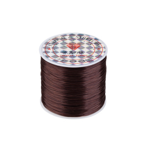 Резинка для браслетов, коричневый, 0,8 мм, 50 м (#CN-BE-008)