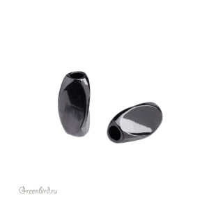 Бусина "Триплет" 8,2х4,1 мм, gunmetal, 1 шт. (#SVABM-44T)