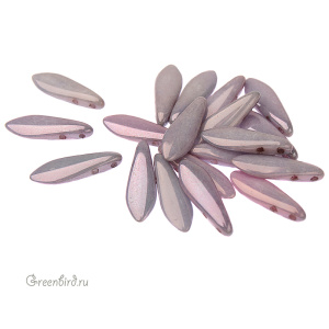Dagger 2 отверстия 5x16mm, Luster Opaque Amethyst, 1 шт. (#LE02010)