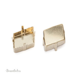 4929 Оправа без отверстий для Tilted Spike 24х17 мм, латунь