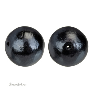 Хлопковый жемчуг 30 мм, Black, 1 шт. (#CTP001-30-Black)