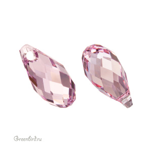 Swarovski 6010 подвеска Бриолетт 11x5,5 мм, светло-розовый (#223), 1 шт.