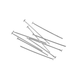 Пины жесткие со шляпкой 24 мм, родий, 10 шт. (#CN-P001R)