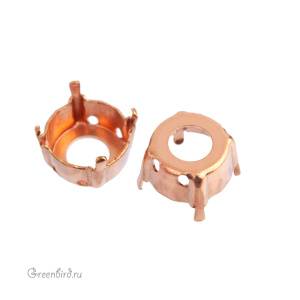 NEW 1695 Оправа для Sea Urchin Round Stone PF 10 мм, томпак