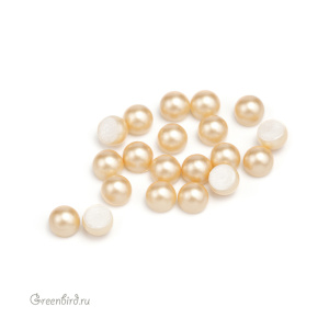 Swarovski 2081/2 Термостразы Кабошон Жемчужина SS16, винтажное золото (#001VGPRL), уп. 20 шт.