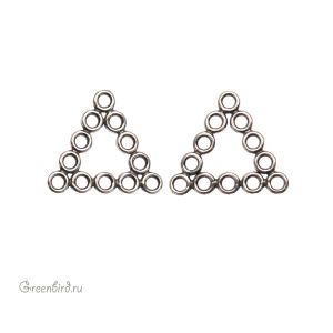 JBB Коннектор "Треугольник", ант. серебро (JB-7359)