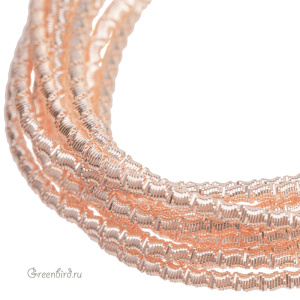 Канитель фигурная "Волна" 1.6 мм, розовое золото (KAN1179)