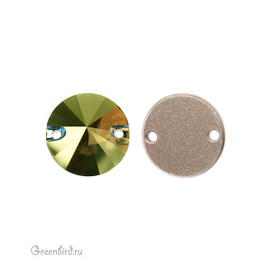 3200 Rivoli Sew-on Stone 12 мм – Iridescent Green (#001IRIG)