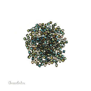 Бисер TOHO Treasures #3 (8/0) металлизированный золотом, Iris - Green (#507), 10 г