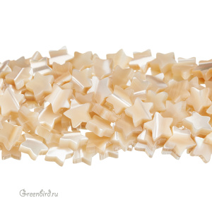 Бусина "Звездочка" 8 мм, кофейный перламутр, 1 шт. (#SVA-PRL-032)