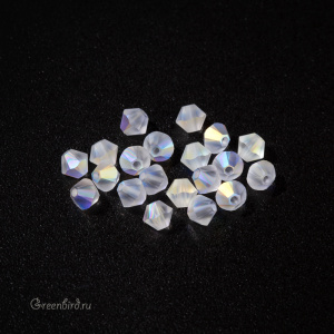 Swarovski 5328 Биконусы 4 мм, матовый радужный (#001MATAB), уп. 20 шт.