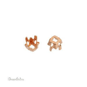 4428 Оправа для ювелирного кристалла Square Fancy Stone FS 4 мм, томпак