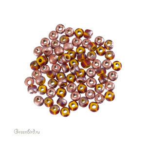 Бисер чешский PRECIOSA Czech 5/0, AGED YLW/BRWN/RED ETCH CAPRI (#83910M-27181), 10 г