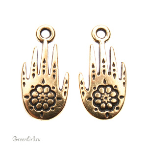 Подвеска "Рука Мехенди", ант. золото, 1 шт. (#TC-2179)