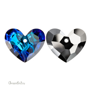 6263 подвеска Forever 1 Heart 36mm – Bermuda Blue (#001BB)