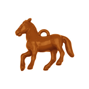 Подвеска "Лошадка", пластик, коричневый, 1 шт. (#SV1701-Pendant-174)