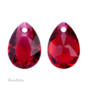 Swarovski 6433 подвеска Капля 16 мм, алый (#276), 1 шт.