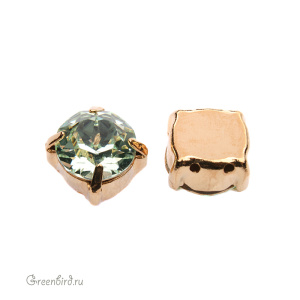 Swarovski 1088 Шатон в оправе SS39, золото, хризолит (#238), 1 шт.