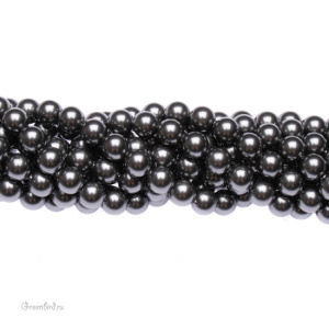 Swarovski 5810 Жемчуг 6 мм, темно-серый (#617), уп. 20 шт.