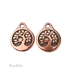 Подвеска "Птица на дереве" круг, ант. медь, 1 шт. (#TC-2410-18) Подвеска "Птица на дереве" круг, ант. медь, 1 шт. (#TC-2410-18)