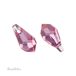 Swarovski 6000 подвеска Капля 11x5,5 мм, розовый (#209), 1 шт.
