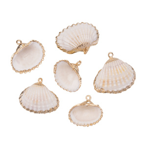 Подвеска "Ракушка" 25-30 мм натуральная, золото, 1 шт. (#SVA-BASE-160)