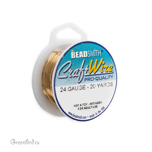 Проволока Craft Wire 24 Ga Bare Gold Brass (CW24R-BGB-20)