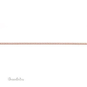 Цепочка панцирная тонкая 1,1 мм, розовое золото, 10 см (9A174), Корея