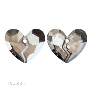 6263 подвеска Forever 1 Heart 36mm – Crystal Satin (#001SATIN)