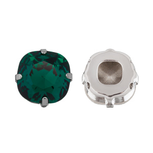 Кристалл в оправе 4470C 14 мм Crystalbird - Emerald (#205), родий, 1 шт. (#CBCS-0054)