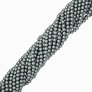 Crystalbird Жемчуг круглый 6 мм, серо-зеленый таити, нить (#650)