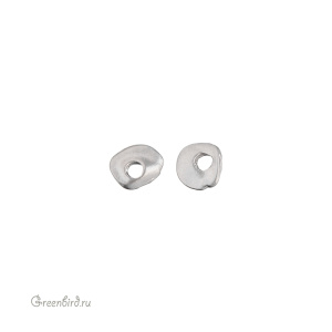 Бусина, матовый родий, 1 шт. (9M602), Корея