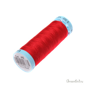 Шелковая нить Gutermann S303, 100м, красный (#46)