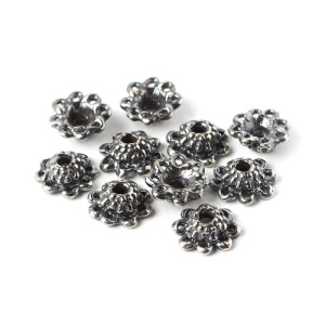 "Мхи и травы", чашечка, ант. серебро, 1 шт. (#С2803)