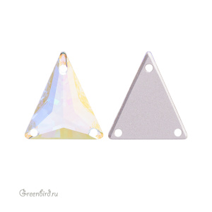 Swarovski пришивные 3271 Треугольник 18х21,1 мм, прозрачный радужный (#001AB), 1 шт.