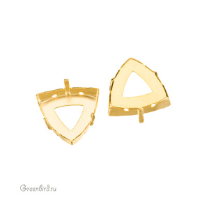 4799 Оправа для ювелирного кристалла Prismatic Triangle Fancy Stone FS 20х20,4 мм, золото
