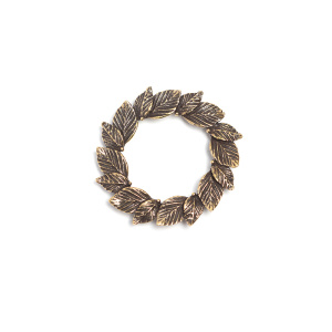 "Шелест листвы", центральный элемент, ант. латунь, 1 шт. (#Л3108)