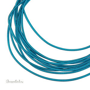 Канитель жесткая 1 мм, ярко-голубой (KAN9007)